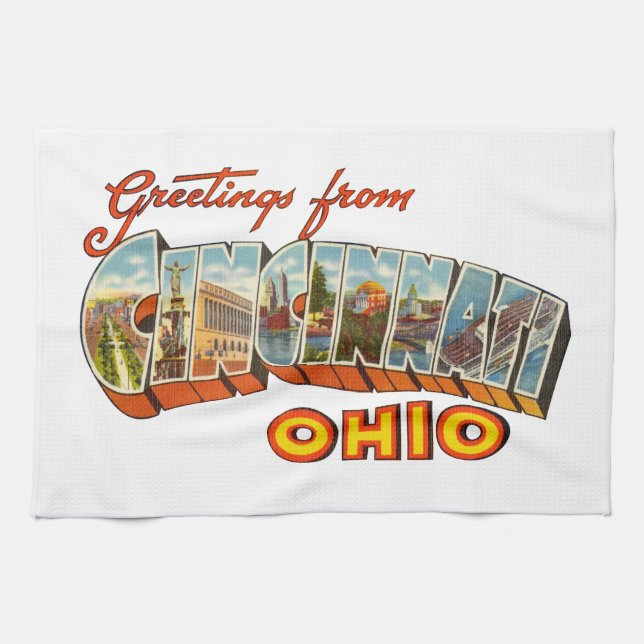 Cincinnati OH Kitchen Towel (Horizontal)
