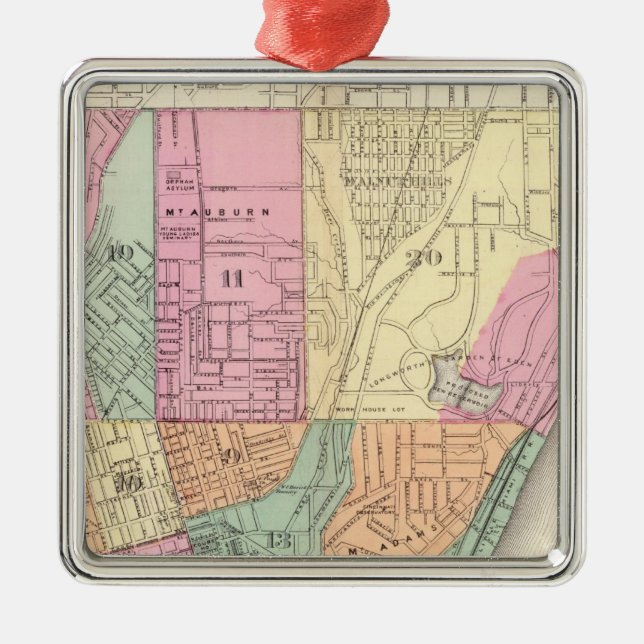 Cincinnati, Ohia Metal Ornament (Front)