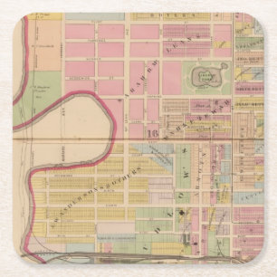 Cincinnati, Ohio 2 Square Paper Coaster