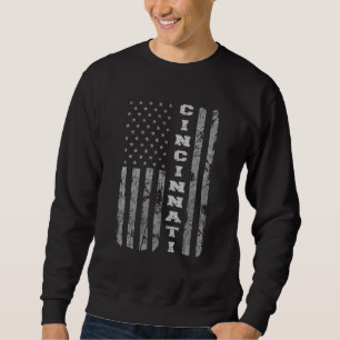 Cincinnati Ohio American Flag Sweatshirt