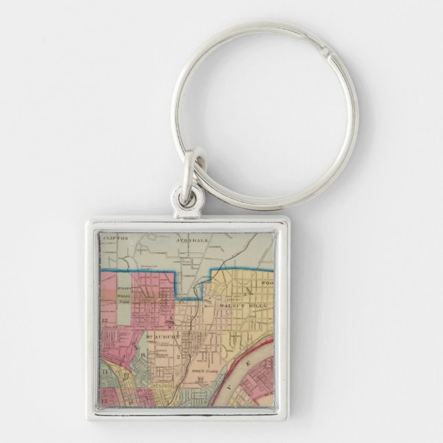 Cincinnati, Ohio and vicinity Keychain (Front)