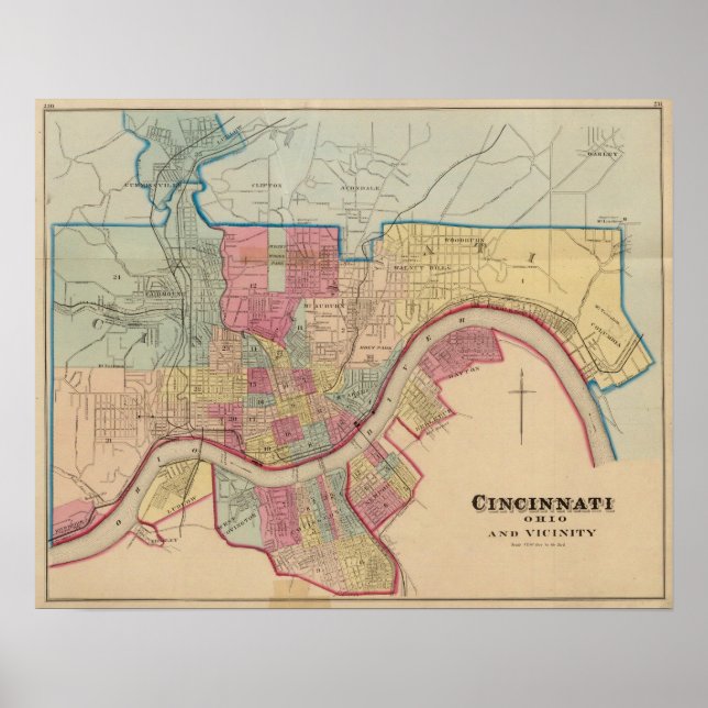 Cincinnati, Ohio and vicinity Poster (Front)