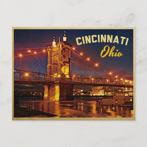 Cincinnati Ohio Bridge Postcard