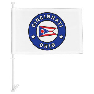 Cincinnati Ohio Car Flag