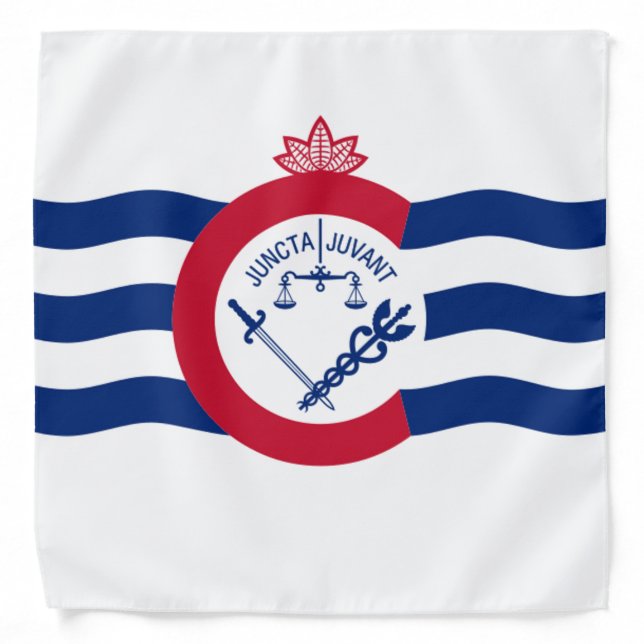 Cincinnati (Ohio) City flag Bandana (Front)