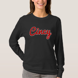 Cincinnati Ohio Classic Red Script Cincy City T-Shirt