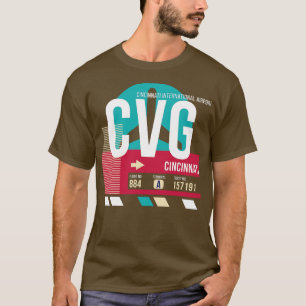 Cincinnati Ohio CVG Airport Code Baggage Tag E T-Shirt