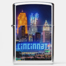 Cincinnati Ohio Fireworks On The Tower - Zippo