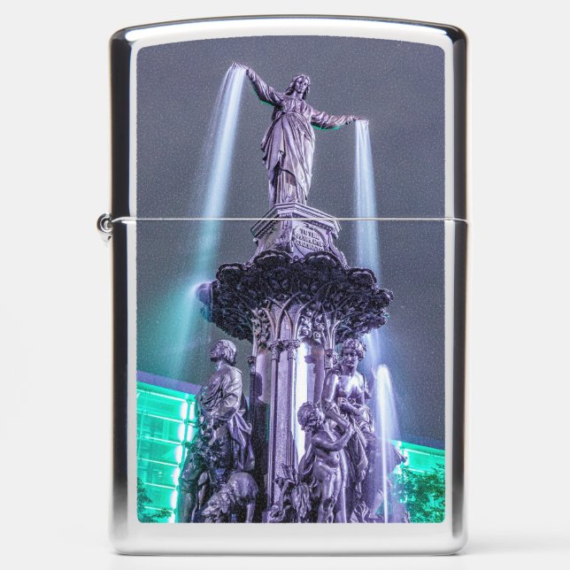 Cincinnati Ohio Fountain Square - Zippo Lighter (Front)