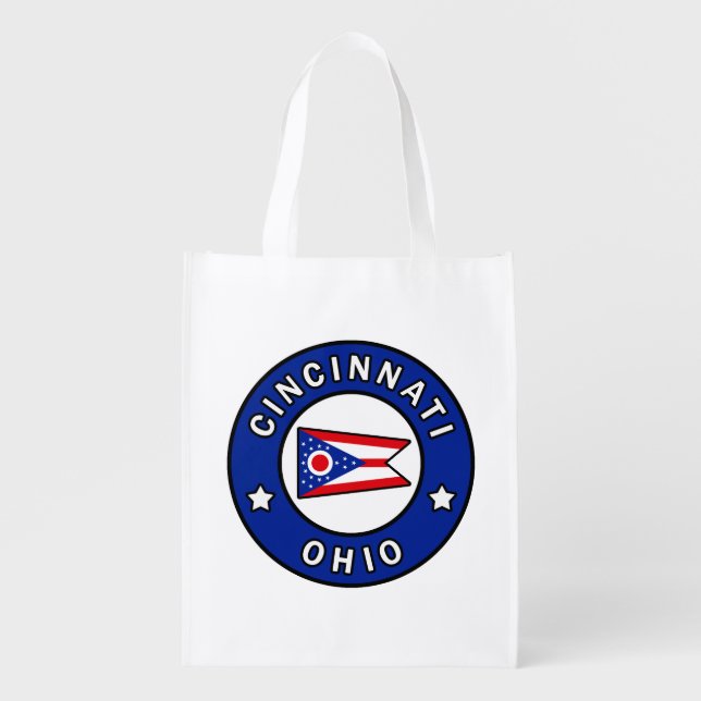 Cincinnati Ohio Grocery Bag (Front)
