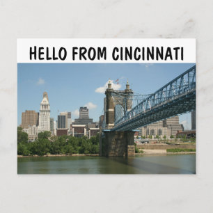 CINCINNATI OHIO HELLO POSTCARDS