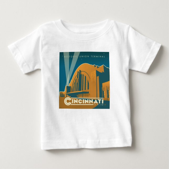 Cincinnati, Ohio | Historic Union Terminal Baby T-Shirt (Front)