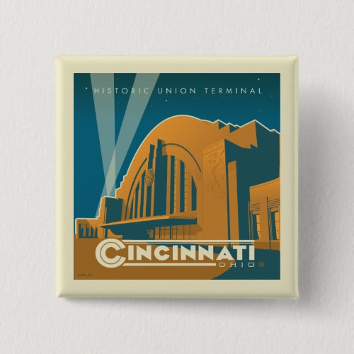 Cincinnati Ohio  Historic Union Terminal Button