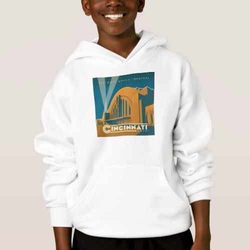 Cincinnati Ohio  Historic Union Terminal Hoodie