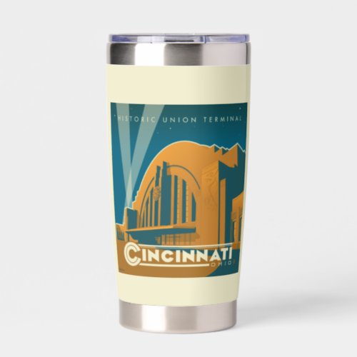 Cincinnati Ohio  Historic Union Terminal Insulated Tumbler