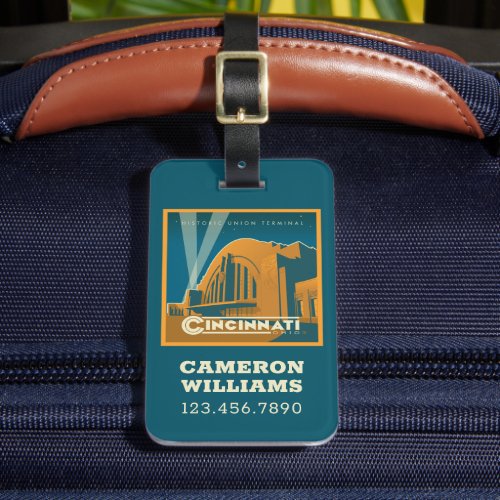 Cincinnati Ohio  Historic Union Terminal Luggage Tag