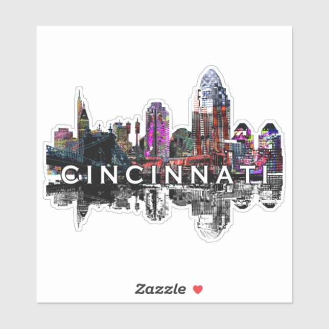 Cincinnati, Ohio in graffiti Sticker (Sheet)