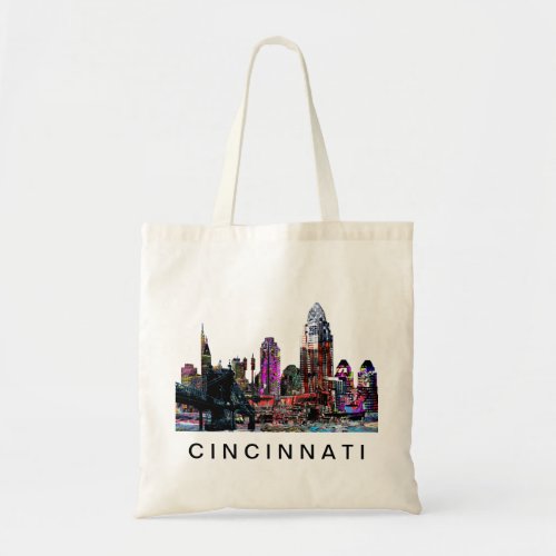 Cincinnati Ohio in graffiti Tote Bag