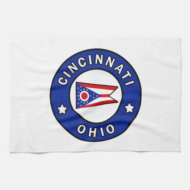 Cincinnati Ohio Kitchen Towel (Horizontal)