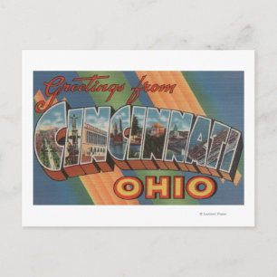 Cincinnati, Ohio - Large Letter Scenes 2 Postcard