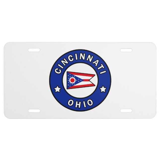 Cincinnati Ohio License Plate (Front)