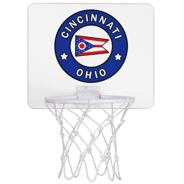 Cincinnati Ohio Mini Basketball Hoop (Front)