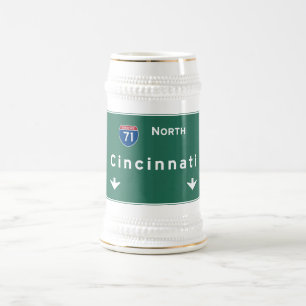 Cincinnati Ohio oh Interstate Highway Freeway : Beer Stein