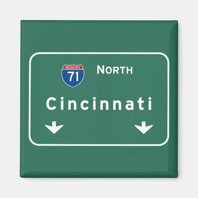 Cincinnati Ohio oh Interstate Highway Freeway : Magnet (Front)