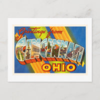 Cincinnati Ohio OH Old Vintage Travel Souvenir