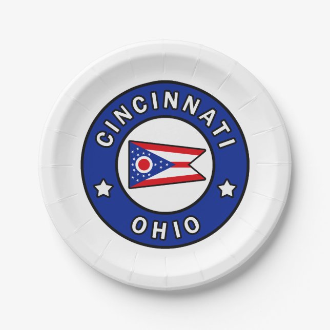 Cincinnati Ohio Paper Plates (Front)