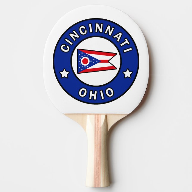 Cincinnati Ohio Ping Pong Paddle (Front)