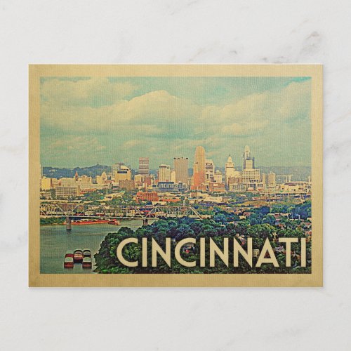 Cincinnati Ohio Postcard Vintage Travel