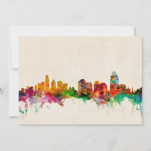 Cincinnati Ohio Skyline Cityscape (Front)