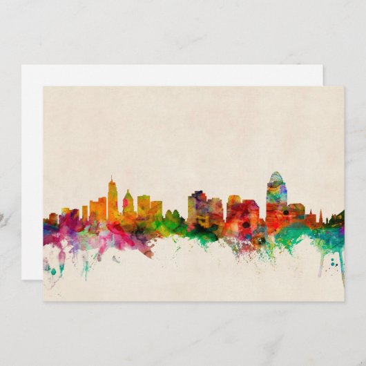Cincinnati Ohio Skyline Cityscape (Front/Back)