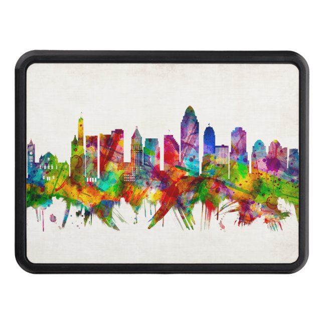 Cincinnati Ohio Skyline Hitch Cover (Front)