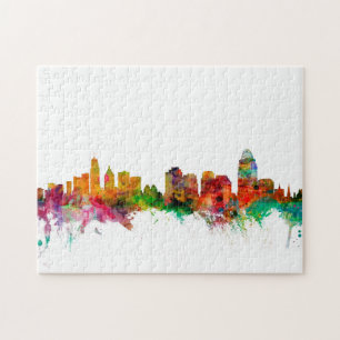 Cincinnati Ohio Skyline Jigsaw Puzzle