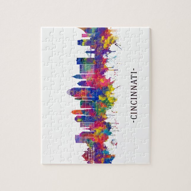 Cincinnati Ohio Skyline Jigsaw Puzzle (Vertical)