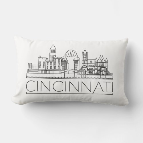 Cincinnati Ohio Skyline Lumbar Pillow