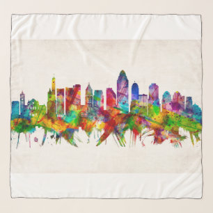 Cincinnati Ohio Skyline Scarf