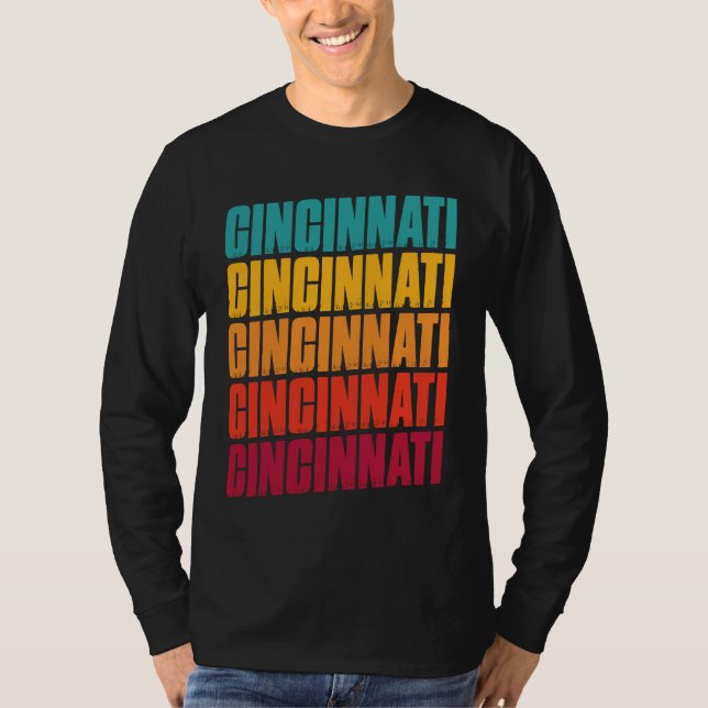 Cincinnati Ohio Souvenir  Retro Vintage Cincinnati T-Shirt (Front)