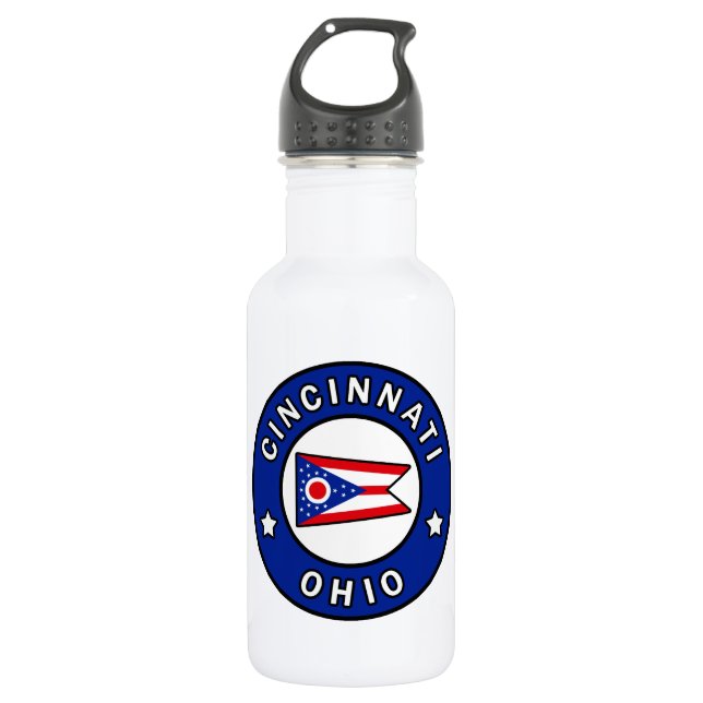 Cincinnati Ohio Stainless Steel Water Bottle (Front)