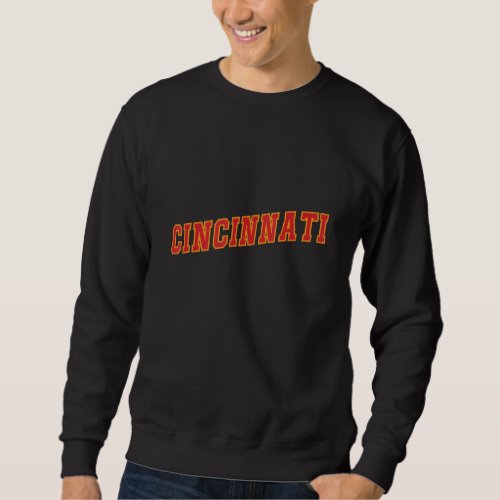 Cincinnati Ohio State Retro Vintage Distressed 1 Sweatshirt