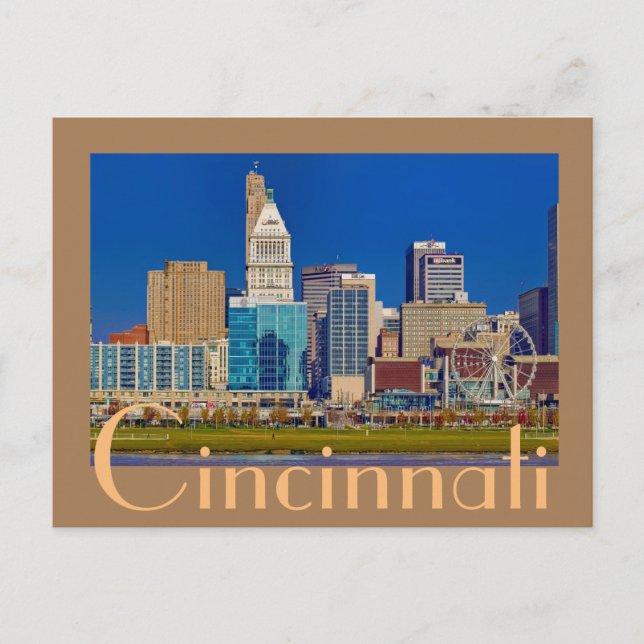 Cincinnati, Ohio, The Queen City Postcard (Front)