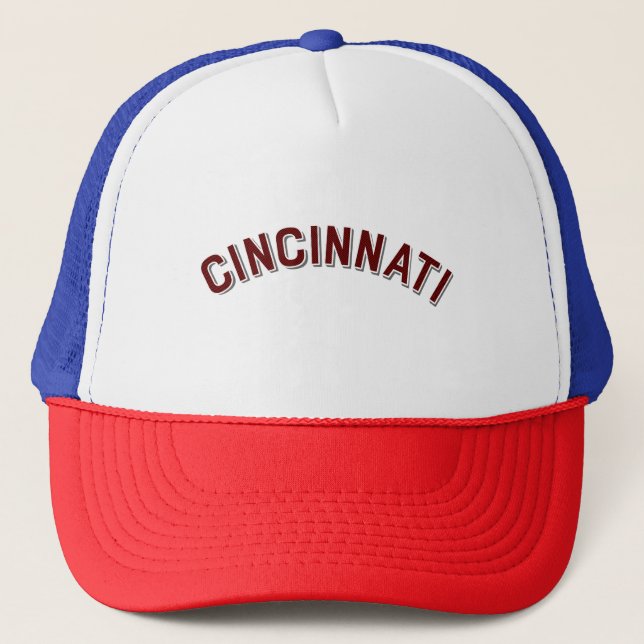 Cincinnati, Ohio Vintage Arch Trucker Hat (Front)