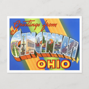 Cincinnati, Ohio Vintage Big Letters Postcard