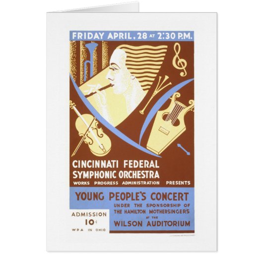Cincinnati Orchestra 1939 WPA Cards (Front)