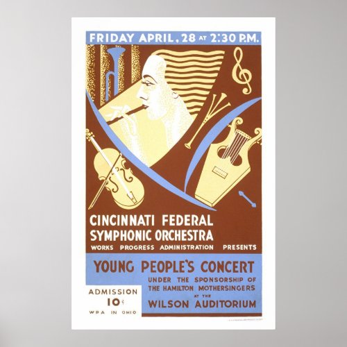 Cincinnati Orchestra 1939 WPA Poster