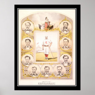 Cincinnati Red Socks 1864 Vintage Poster