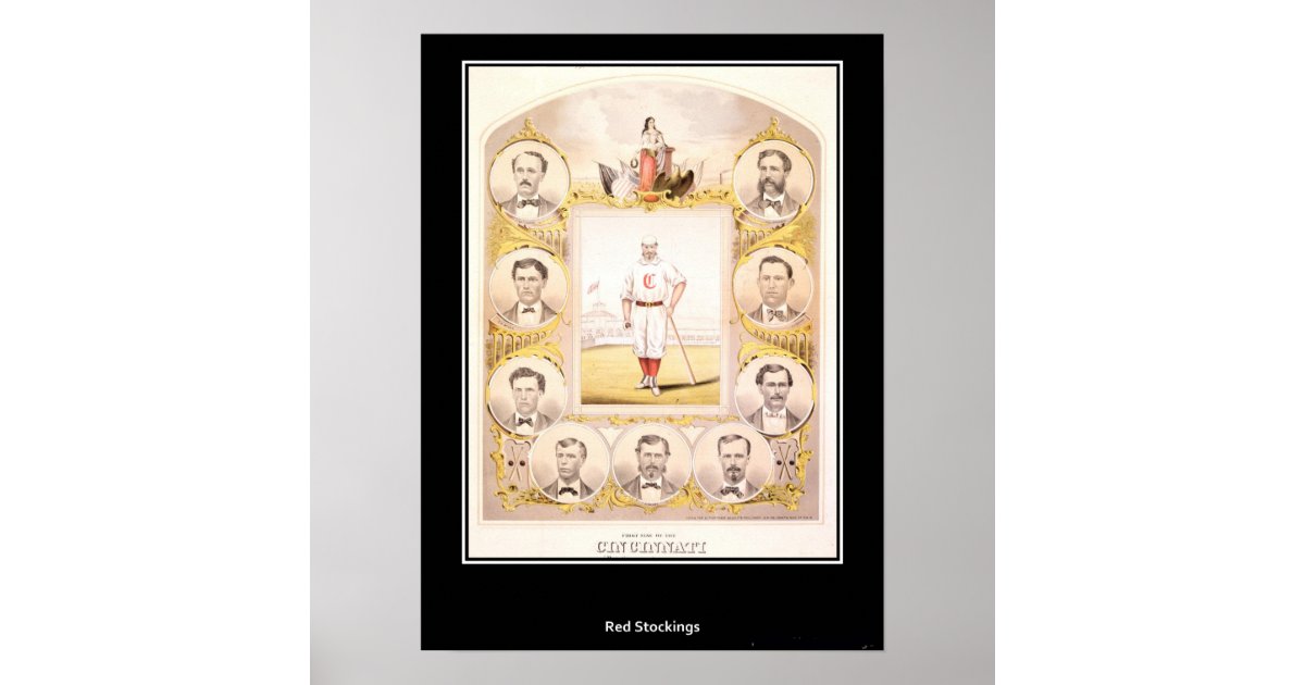 Cincinnati Red Stockings 1869 Poster Zazzle