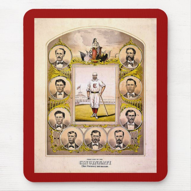 Cincinnati Red Stockings of 1869 Mouse Pad (Front)